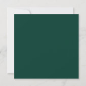 Save The Date Simple Artsy Minimal Photo Emerald Green Mariage (Dos)