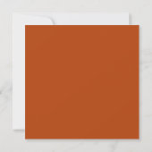 Save The Date Simple Artsy Minimal Photo Rust Orange Mariage (Dos)