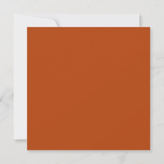 Save The Date Simple Artsy Minimal Photo Rust Orange Mariage (Dos)