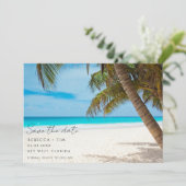 Save The Date Simple Beach Photo Destination Mariage (Debout devant)