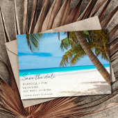 Save The Date Simple Beach Photo Destination Mariage