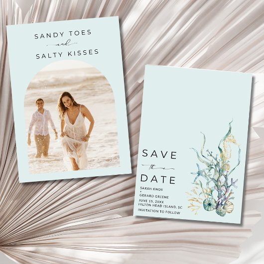 Save The Date Simple Beach Wedding Photo Enregistrer la date
