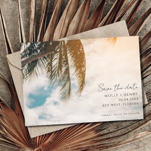 Save The Date Simple Beach Wedding Photo Enregistrer La Date