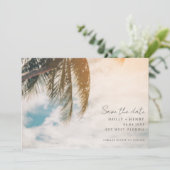 Save The Date Simple Beach Wedding Photo Enregistrer La Date (Debout devant)