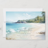 Save The Date Simple Beach Wedding Photo Enregistrer la date (Devant)