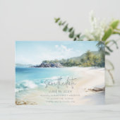 Save The Date Simple Beach Wedding Photo Enregistrer la date (Debout devant)