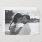 Save The Date Simple Beach Wedding Photo Enregistrer la date (Dos)