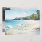 Save The Date Simple Beach Wedding Photo Enregistrer la date (Devant / Derrière)