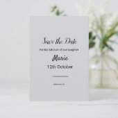 Save The Date simple blanc noir classique edi bat mitzvah (Debout devant)