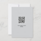Save The Date simple blanc noir classique edi bat mitzvah (Dos)