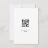 Save The Date simple blanc noir classique edi bat mitzvah (Dos)