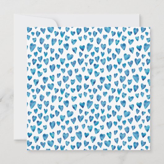 Save The Date Simple Blue Enregistrer la Date de Mariage (Dos)