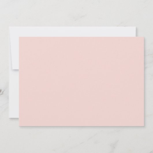 Save The Date Simple Blush rose Floral Photo Mariage élégant (Dos)