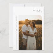 Save The Date Simple Boho Elegant Enregistrer la photo Date (Devant)