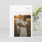 Save The Date Simple Boho Elegant Enregistrer la photo Date (Debout devant)