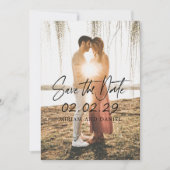Save The Date Simple Bold Date Photo Mariage moderne (Devant)