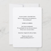 Save The Date Simple Branche d'Olive. Changement de Mariage rust (Dos)