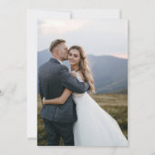 Save The Date Simple Burgundy Script Mariage photo (Dos)