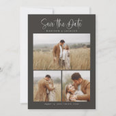 Save The Date Simple Calligraphie Script Moderne Quatre Photo (Devant)