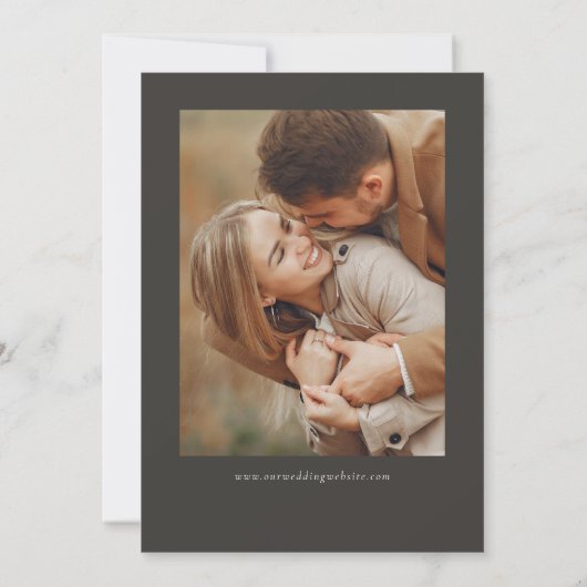 Save The Date Simple Calligraphie Script Moderne Quatre Photo (Dos)