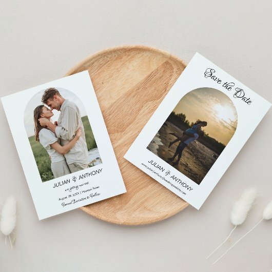 Save The Date Simple Chic 2 Photo Mariage