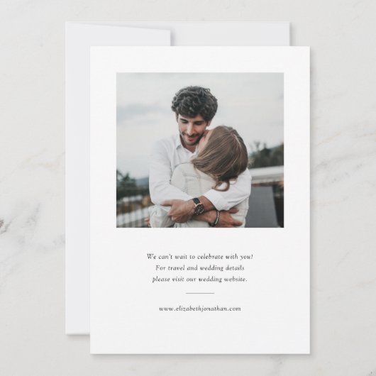 Save The Date Simple Chic Mariage Multi Photo Moderne (Dos)