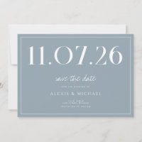 Simple Chic Mariage Non Photo Enregistrer La Date