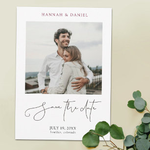 Save The Date Simple chic minimaliste moderne Mariage photo