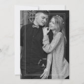 Save The Date Simple Chic Moderne Calligraphie 2 Photos Couple (Dos)