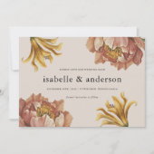 Save The Date Simple Chic Rustic Floral Mariage (Devant)