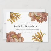 Save The Date Simple Chic Rustic Floral Mariage (Devant)