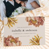 Save The Date Simple Chic Rustic Floral Mariage