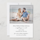 Save The Date Simple Classic Border 2 Photo Elegant Wedding (Dos)