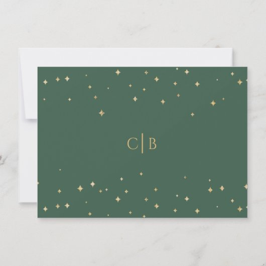 Save The Date Simple classique Mariage de Noël plat (Dos)
