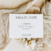 Save The Date Simple classique noir et blanc Enregistrer la date