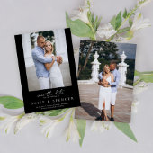 Save The Date Simple classique noir moderne Mariage photo