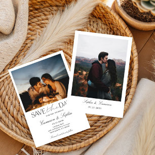 Save The Date Simple Collage Moderne Minimaliste Photo unique En