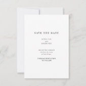 Save The Date Simple couleur élégant texte et photo / mariage (Dos)