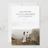 Save The Date Simple Crème Photo Mariage élégant (Devant)