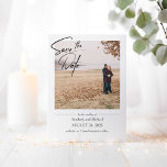 Save The Date Simple Cute Elegant Enregistrer la photo Date<br><div class="desc">Elégant simple et romantique enregistrer la date carte photo</div>