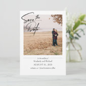 Save The Date Simple Cute Elegant Enregistrer la photo Date (Debout devant)