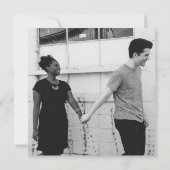 Save The Date Simple Cute Heart Photo Mariage moderne (Dos)