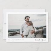 Save The Date Simple Design Design Moderne Mariage Photo Enregis (Devant)