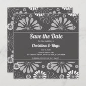 Save The Date Simple Design Floral Enregistrer La Date (Devant / Derrière)
