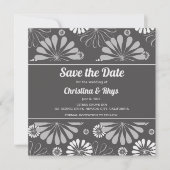 Save The Date Simple Design Floral Enregistrer La Date (Devant)