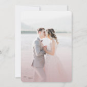 Save The Date Simple Dusty Mauve rose avec Mariage photo Script (Dos)