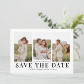 Save The Date Simple Économiser la date de mariage 3 Photos (Debout devant)