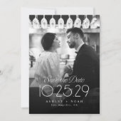 Save The Date Simple Élégance Écriture Chic Photo Mariage  (Devant)