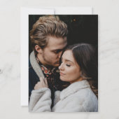 Save The Date Simple Elegant 2 Photo Overlay QR Code Mariage (Dos)