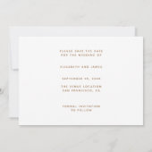 Save The Date Simple Elegant 3 Photo Enregistrer La Date Invitat (Dos)